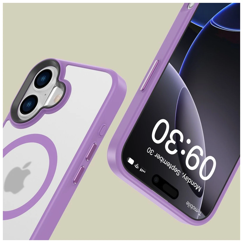 TECH-PROTECT MAGMAT MAGSAFE iPhone 16 készülékhez tok matt malva