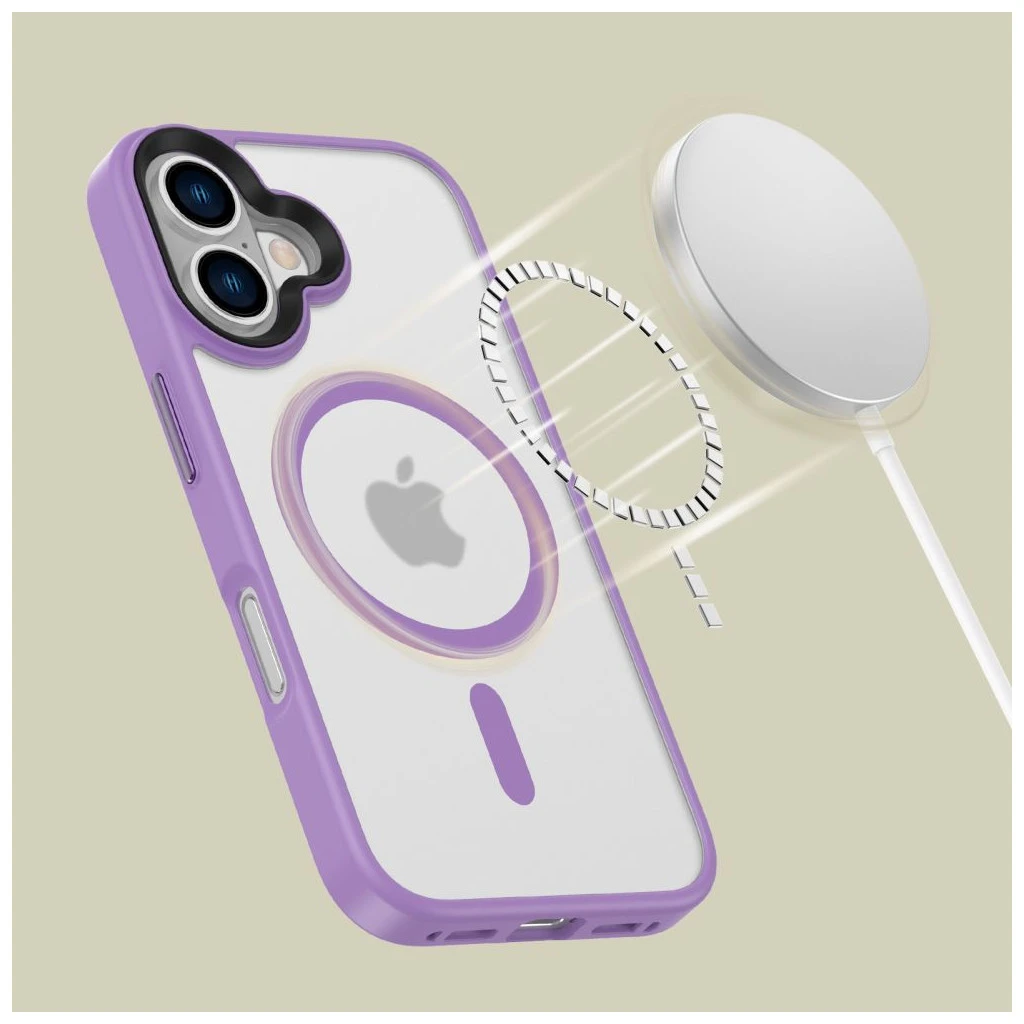 TECH-PROTECT MAGMAT MAGSAFE iPhone 16 készülékhez tok matt malva