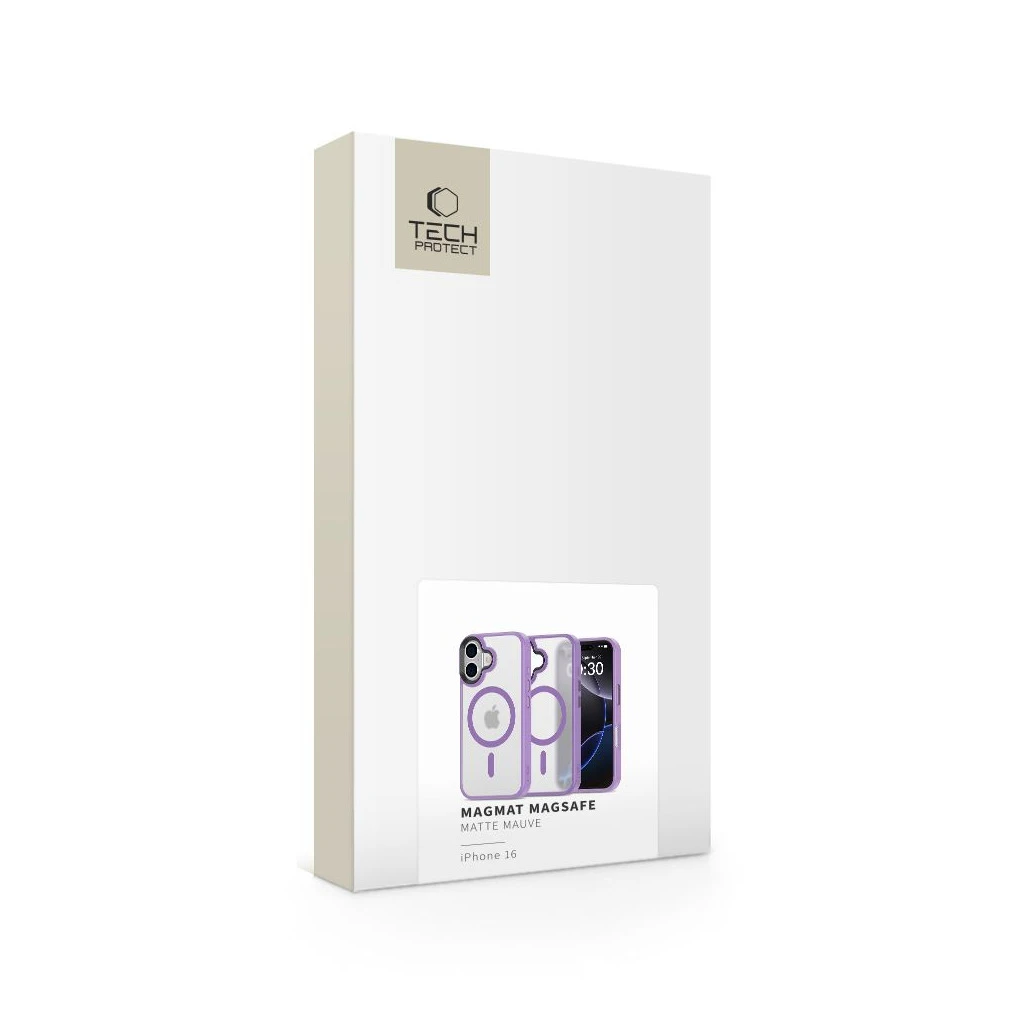 TECH-PROTECT MAGMAT MAGSAFE iPhone 16 készülékhez tok matt malva