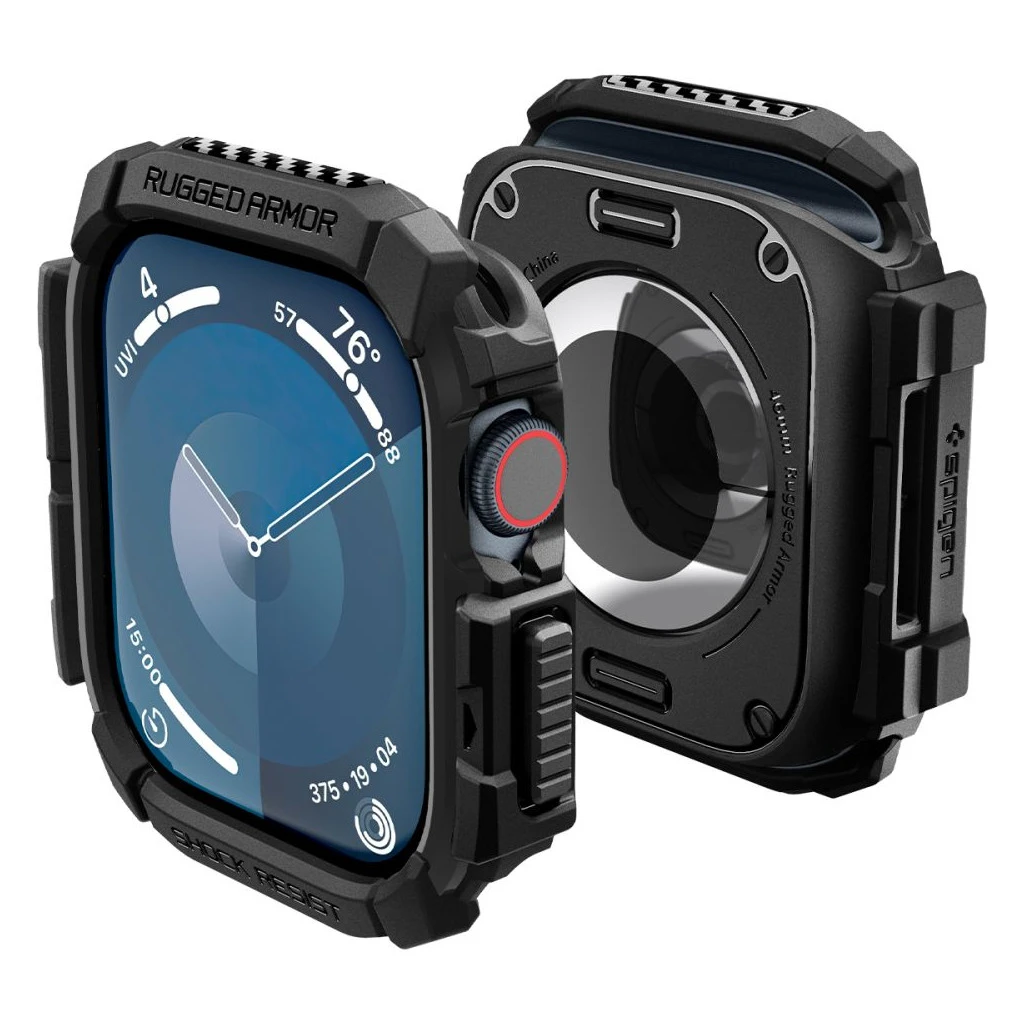 SPIGEN RUGGED ARMOR Apple Watch 10/11 készülékhez 46 MM védőtok matt fekete