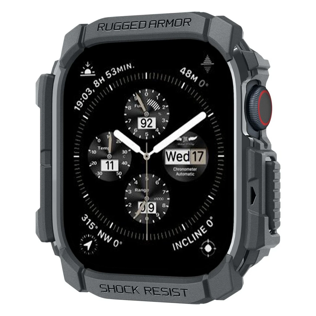 SPIGEN RUGGED ARMOR Apple Watch 10/11 készülékhez védőtok (46 MM) sötétszürke