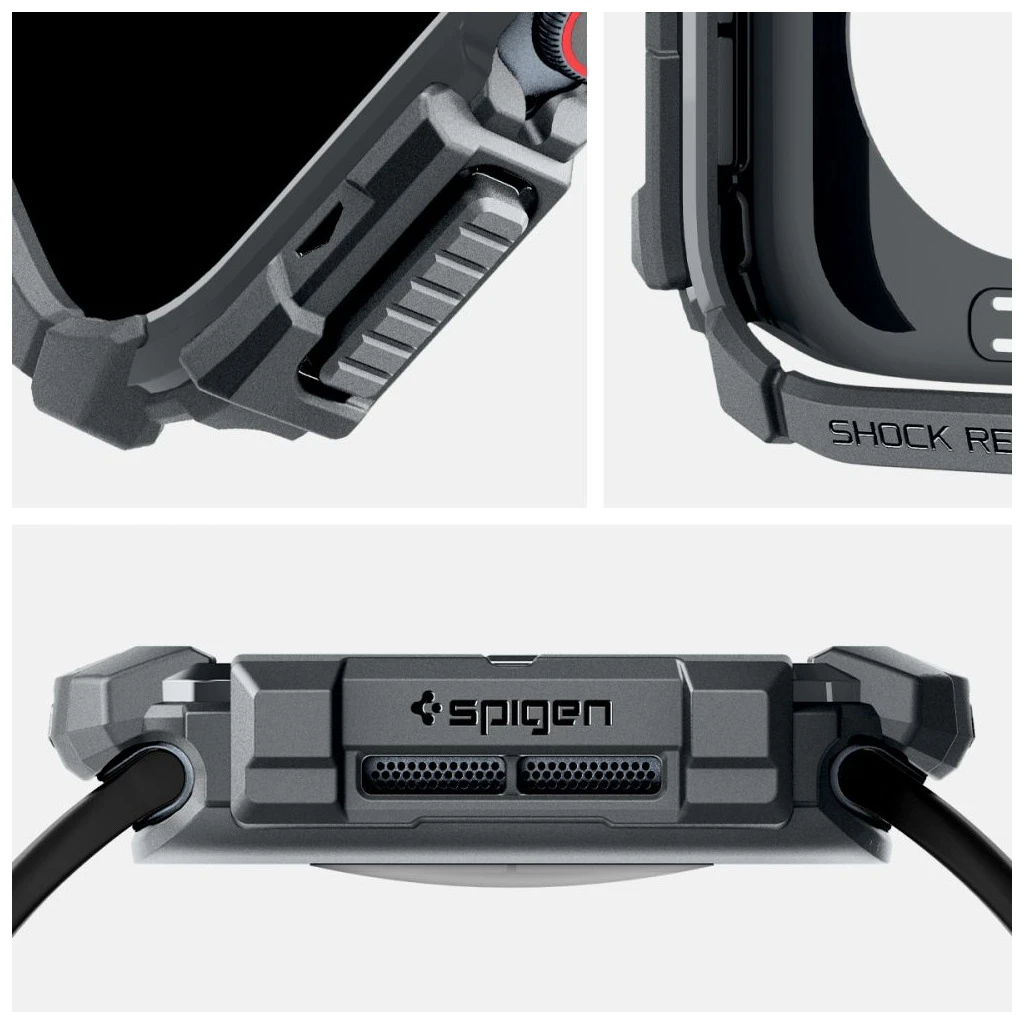 SPIGEN RUGGED ARMOR Apple Watch 10/11 készülékhez védőtok (46 MM) sötétszürke