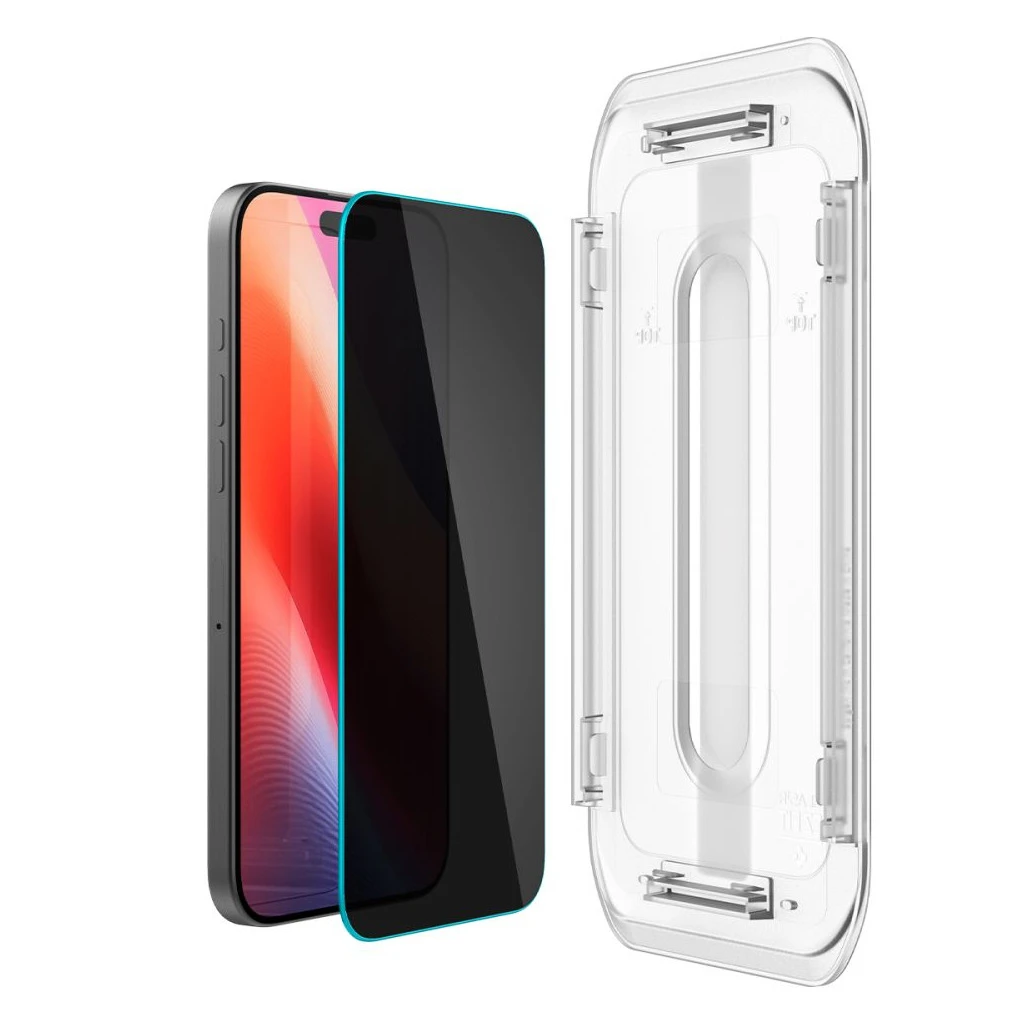 SPIGEN GLAS.TR EZ FIT 2-PACK iPhone 16 Pro / 17 / 17 Pro készülékhez privatizáló üveg kijelzővédő