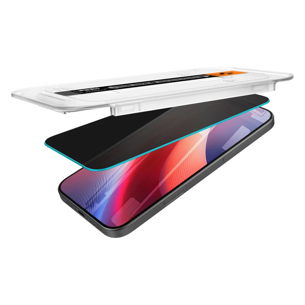 SPIGEN GLAS.TR EZ FIT 2-PACK iPhone 16 Pro / 17 / 17 Pro készülékhez privatizáló üveg kijelzővédő