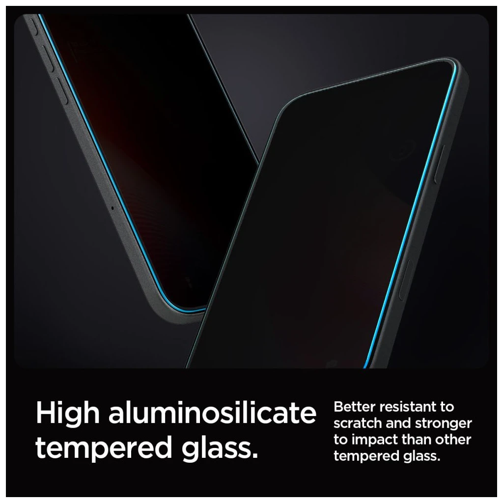 SPIGEN GLAS.TR EZ FIT 2-PACK iPhone 16 Pro / 17 / 17 Pro készülékhez privatizáló üveg kijelzővédő