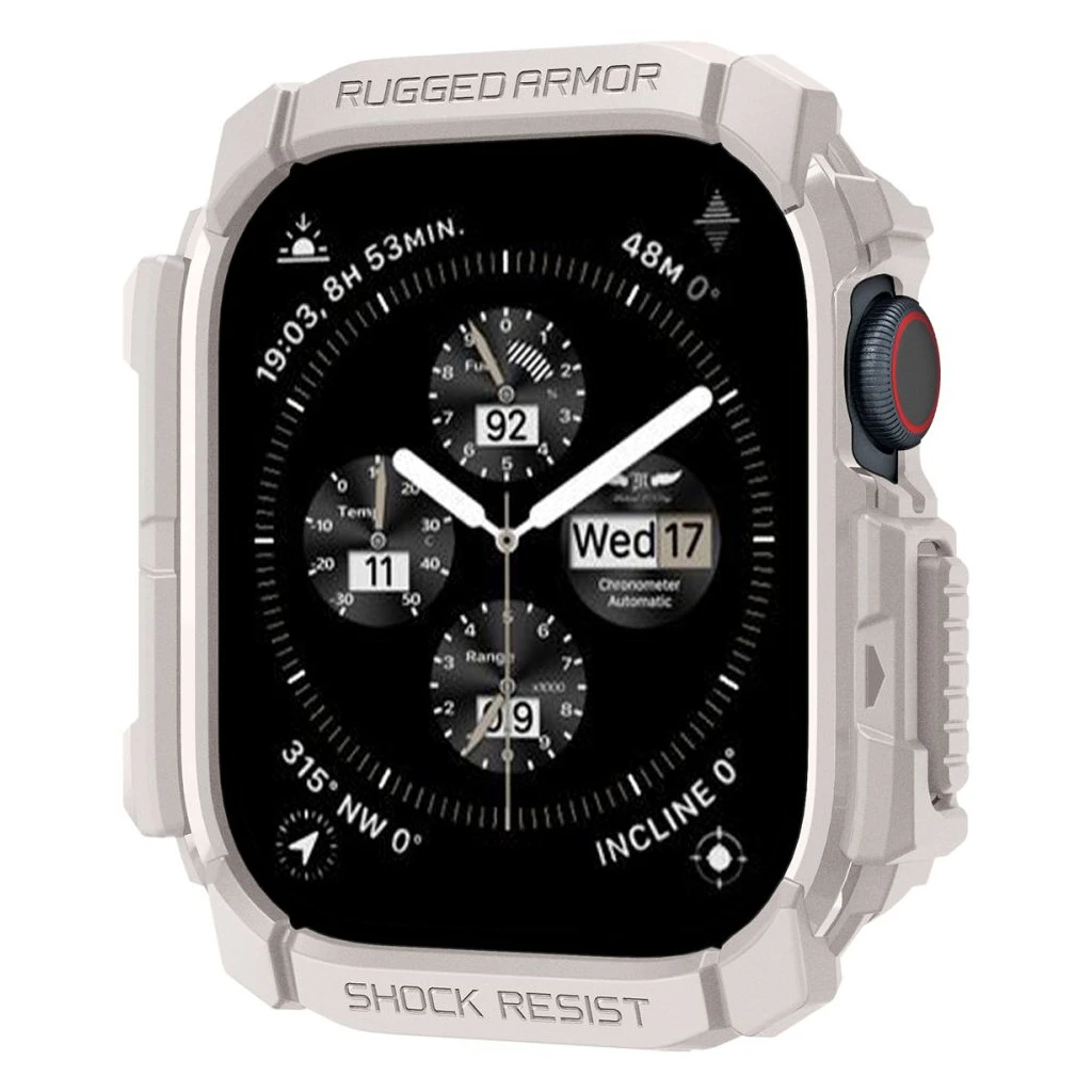 SPIGEN RUGGED ARMOR Apple Watch 10/11 (46 MM) készülékhez tok – dűne bézs