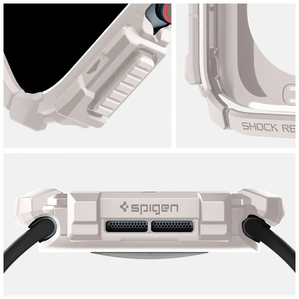 SPIGEN RUGGED ARMOR Apple Watch 10/11 (46 MM) készülékhez tok – dűne bézs