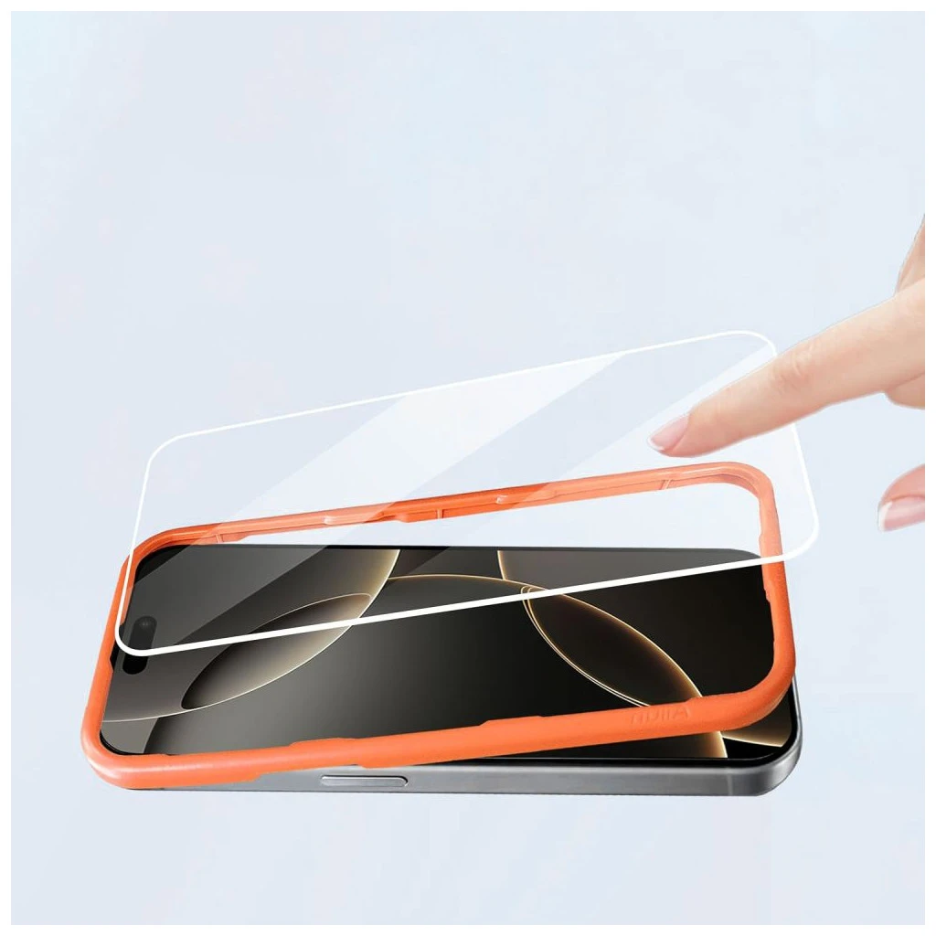 TECH-PROTECT EASY SET+ edzett üveg kijelzővédő 3-PACK iPhone 16 Pro / 17 Pro készülékhez átlátszó