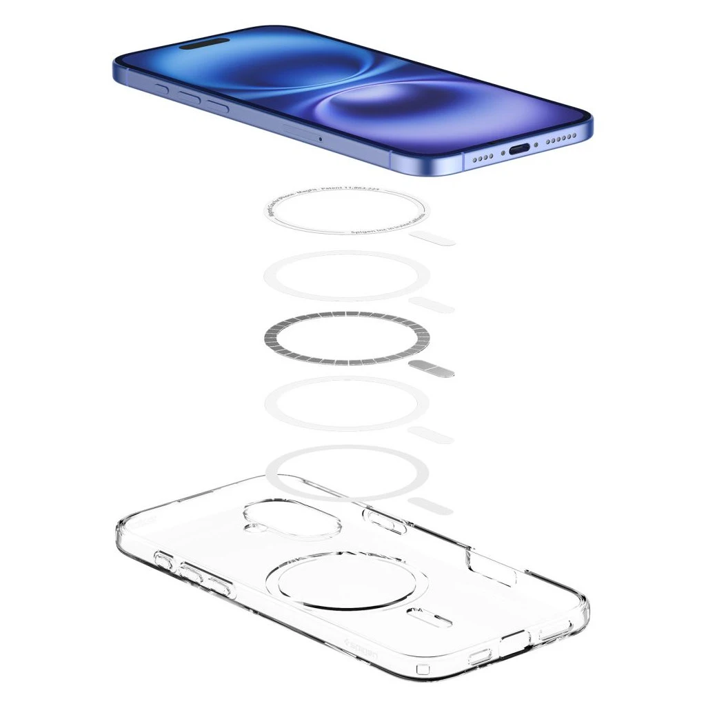 SPIGEN Liquid Crystal Mag MagSafe tok iPhone 16 készülékhez átlátszó