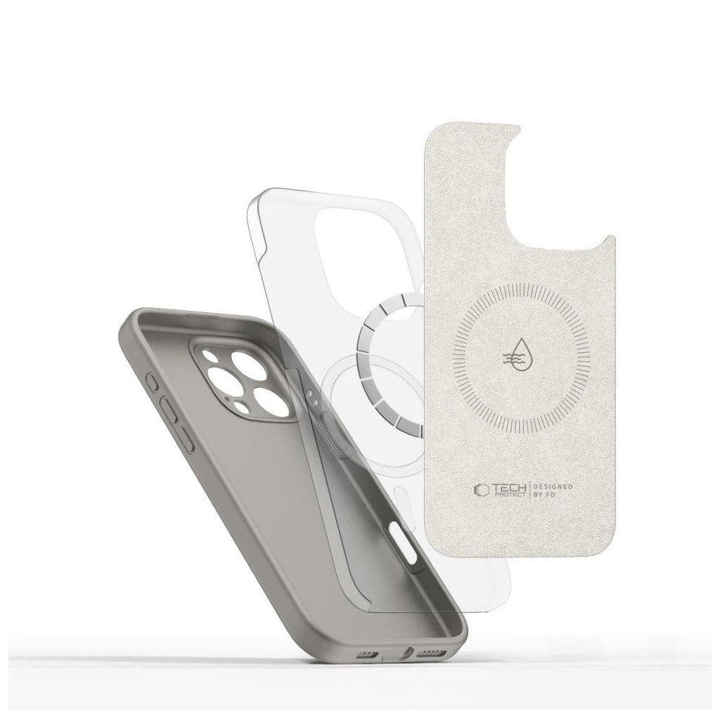 TECH-PROTECT LIQUID SILICONE MAGSAFE iPhone 16 Pro Max készülékhez tok, kőszürke