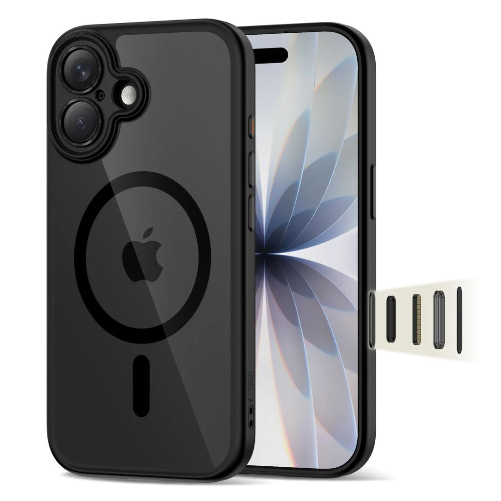 TECH-PROTECT MAGPEAK MAGSAFE CC iPhone 17 készülékhez tok fekete/átlátszó