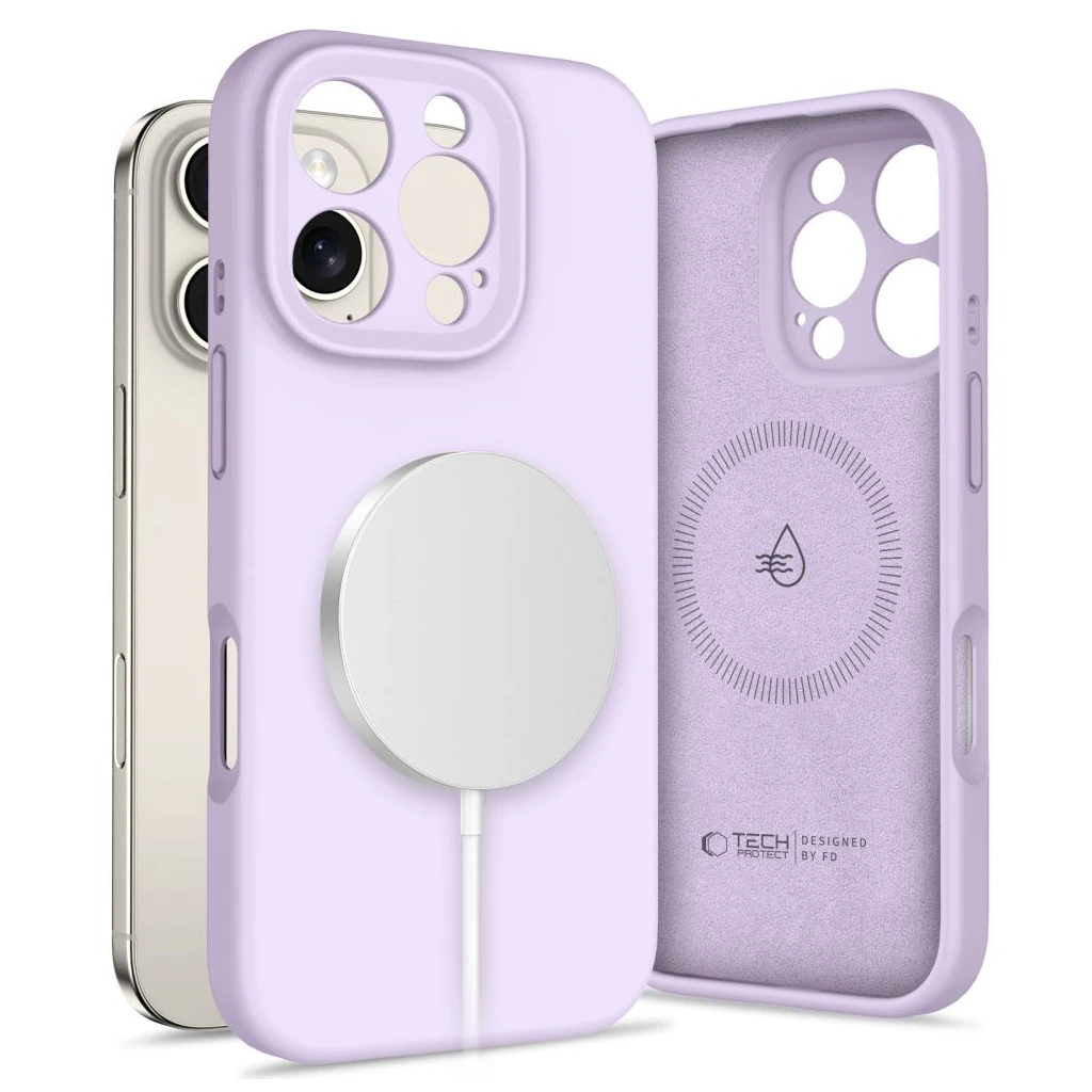 TECH-PROTECT Liquid Silicone MagSafe iPhone 16 Pro Max készülékhez tok mávé