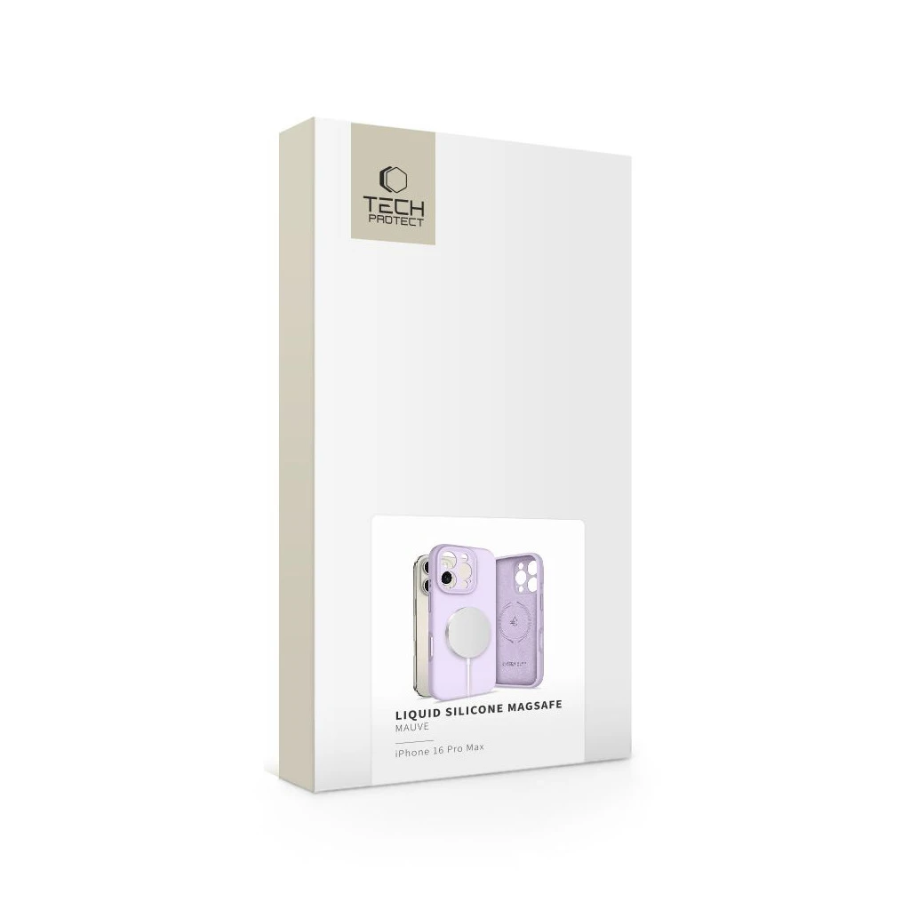 TECH-PROTECT Liquid Silicone MagSafe iPhone 16 Pro Max készülékhez tok mávé