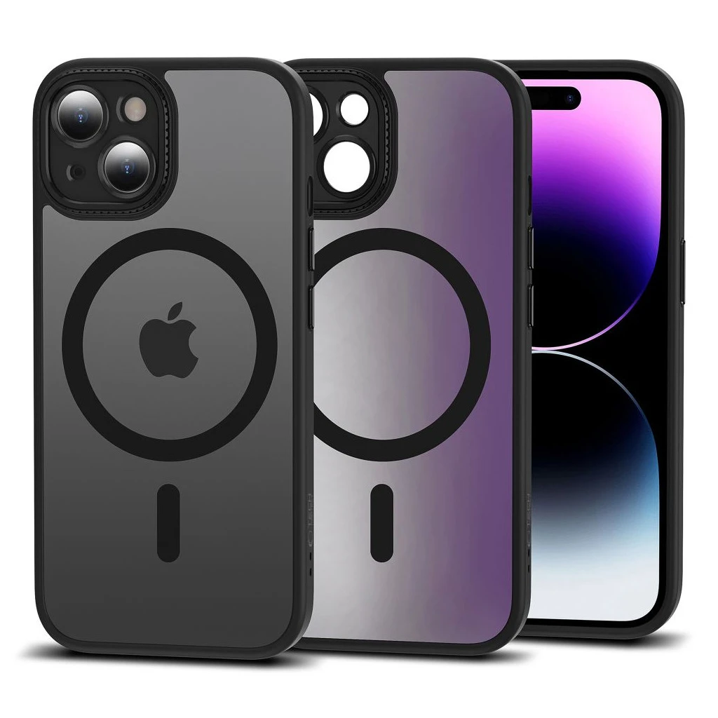 TECH-PROTECT MAGMAT CAM+ MAGSAFE iPhone 15 készülékhez tok matt fekete