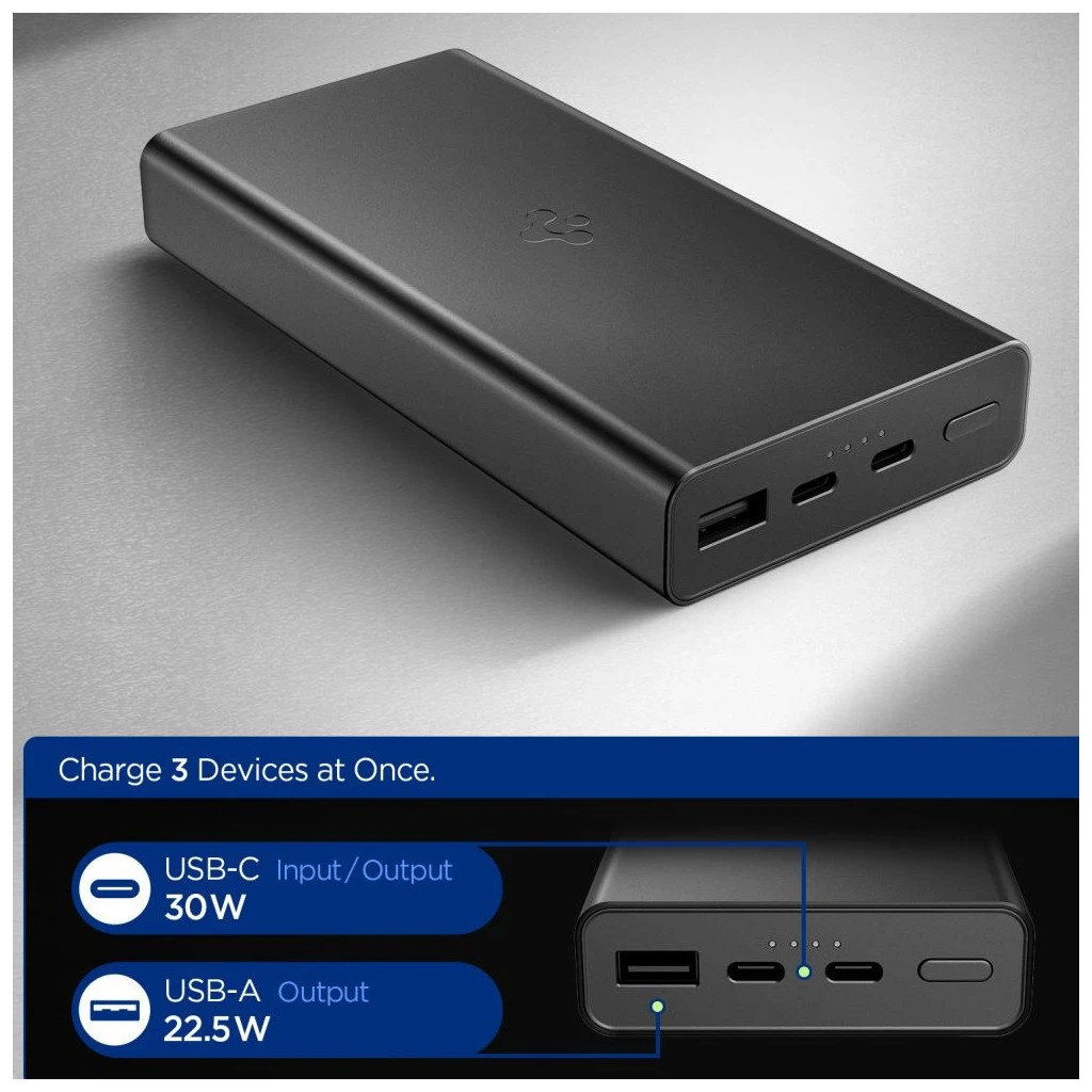 SPIGEN EA3020 töltőbank 20000MAH 30W fekete