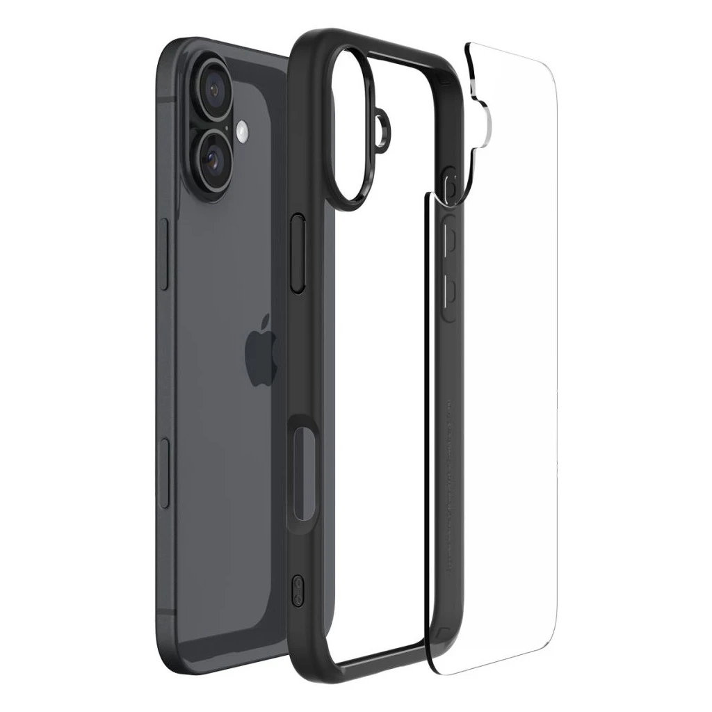 SPIGEN ULTRA HYBRID iPhone 16 tok készülékhez fekete