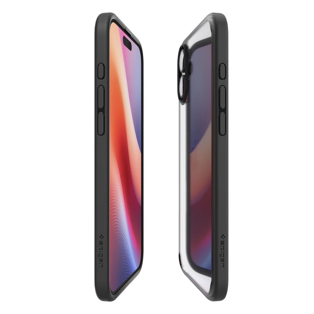 SPIGEN ULTRA HYBRID iPhone 16 tok készülékhez fekete