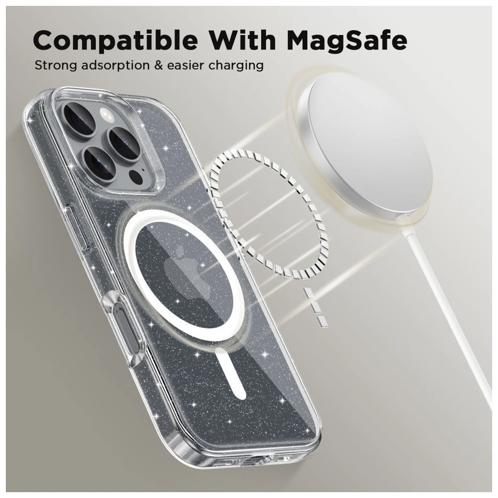 TECH-PROTECT FLEXAIR MAGSAFE iPhone 16E készülékhez tok GLITTER