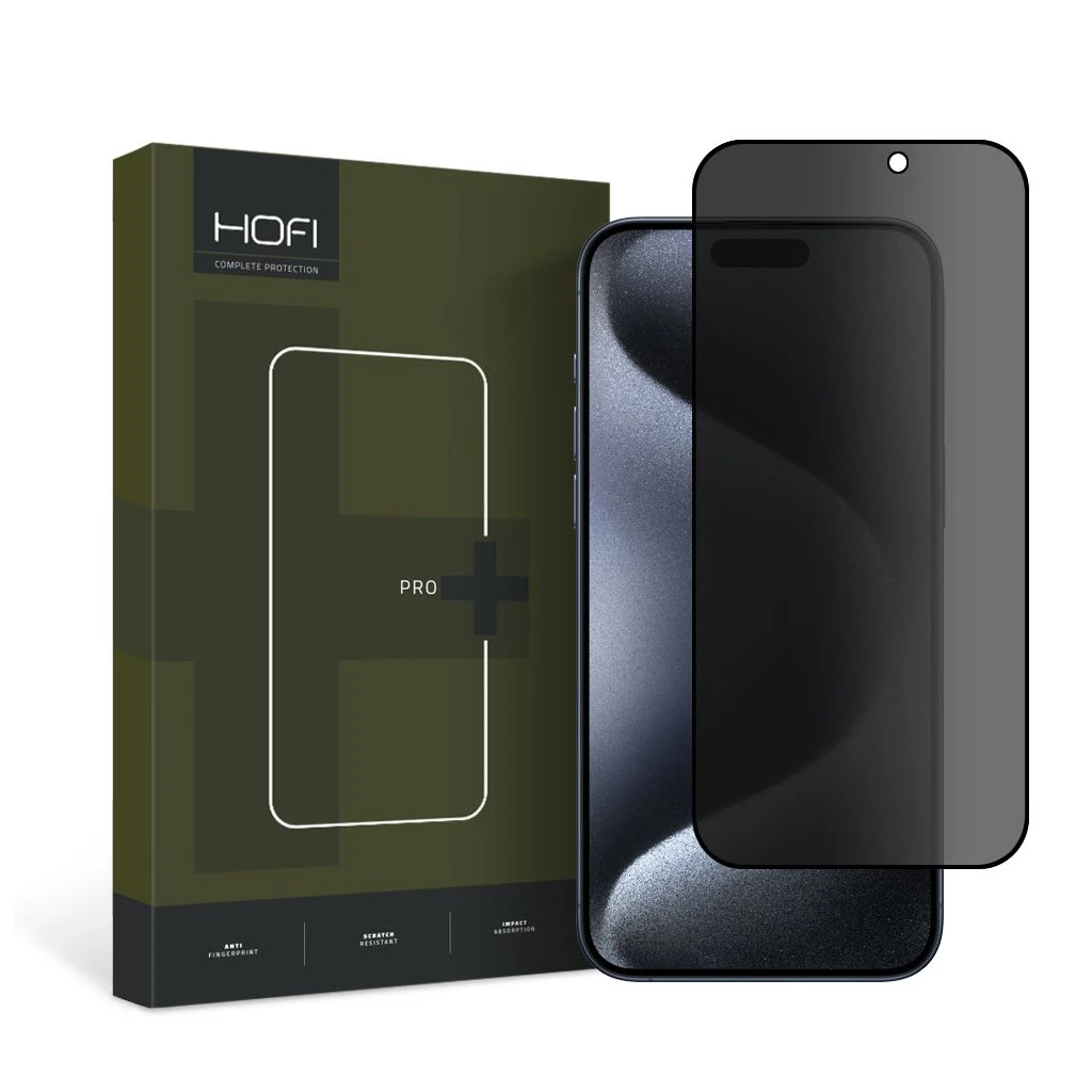 HOFI Anti Spy Glass Pro+ kijelzővédő – iPhone 15 Pro Max készülékhez