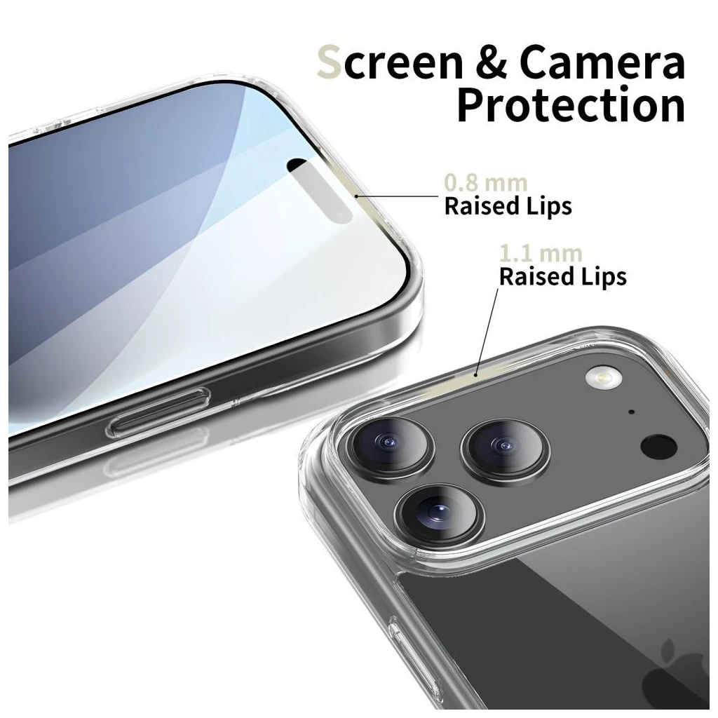 TECH-PROTECT FLEXAIR HYBRID iPhone 17 Pro Max készülékhez kijelzővédő átlátszó