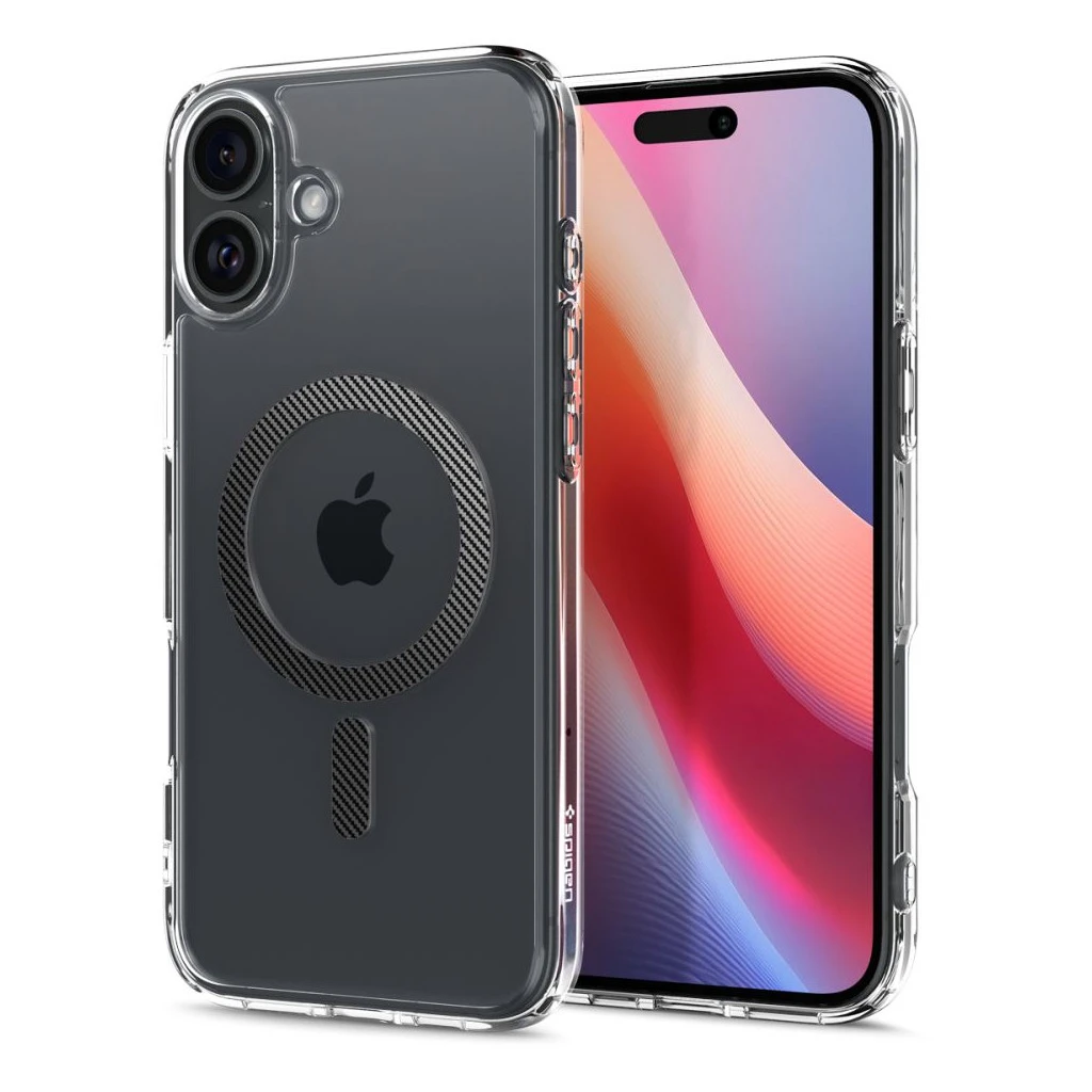 SPIGEN ULTRA HYBRID MAG MAGSAFE iPhone 16 készülékhez Carbon Fiber tok