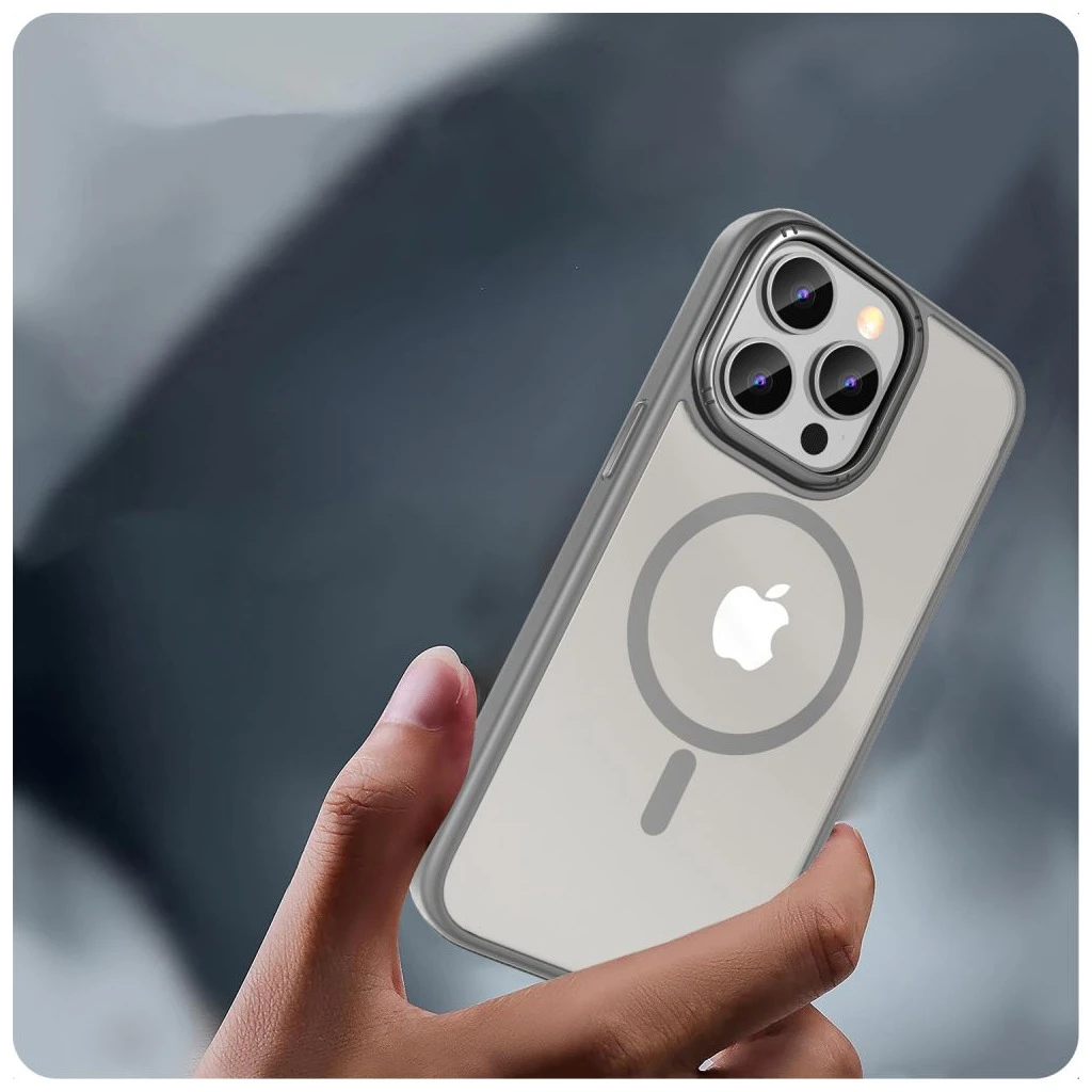 TECH-PROTECT MAGMAT „2” MAGSAFE iPhone 15 Pro Max készülékhez tok – matte titán