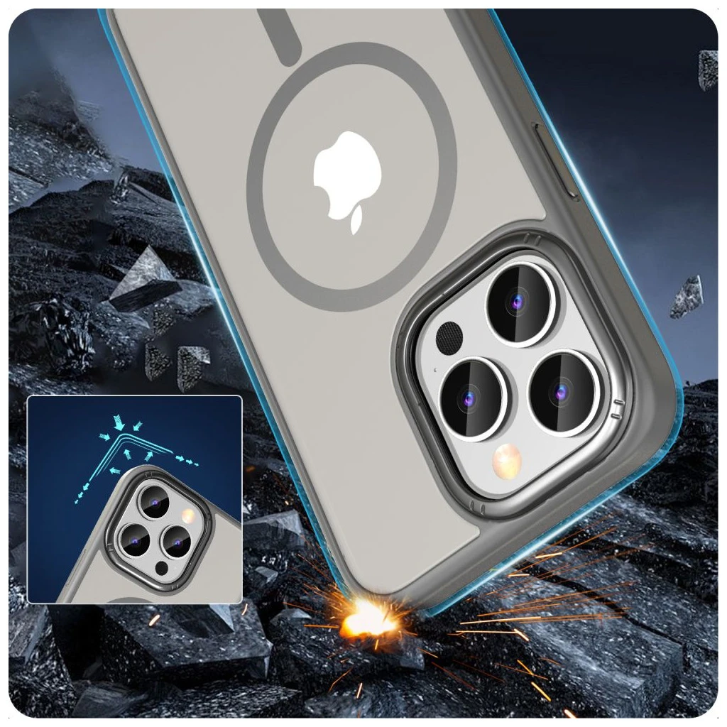 TECH-PROTECT MAGMAT „2” MAGSAFE iPhone 15 Pro Max készülékhez tok – matte titán