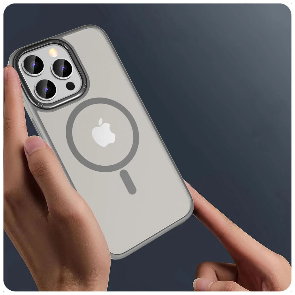 TECH-PROTECT MAGMAT „2” MAGSAFE iPhone 15 Pro Max készülékhez tok – matte titán