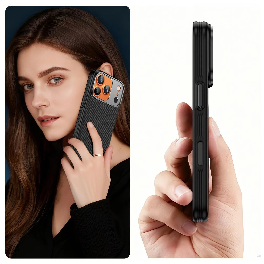 TECH-PROTECT Kevlar Aramid CC MagSafe iPhone 17 Pro Max készülékhez tok fekete