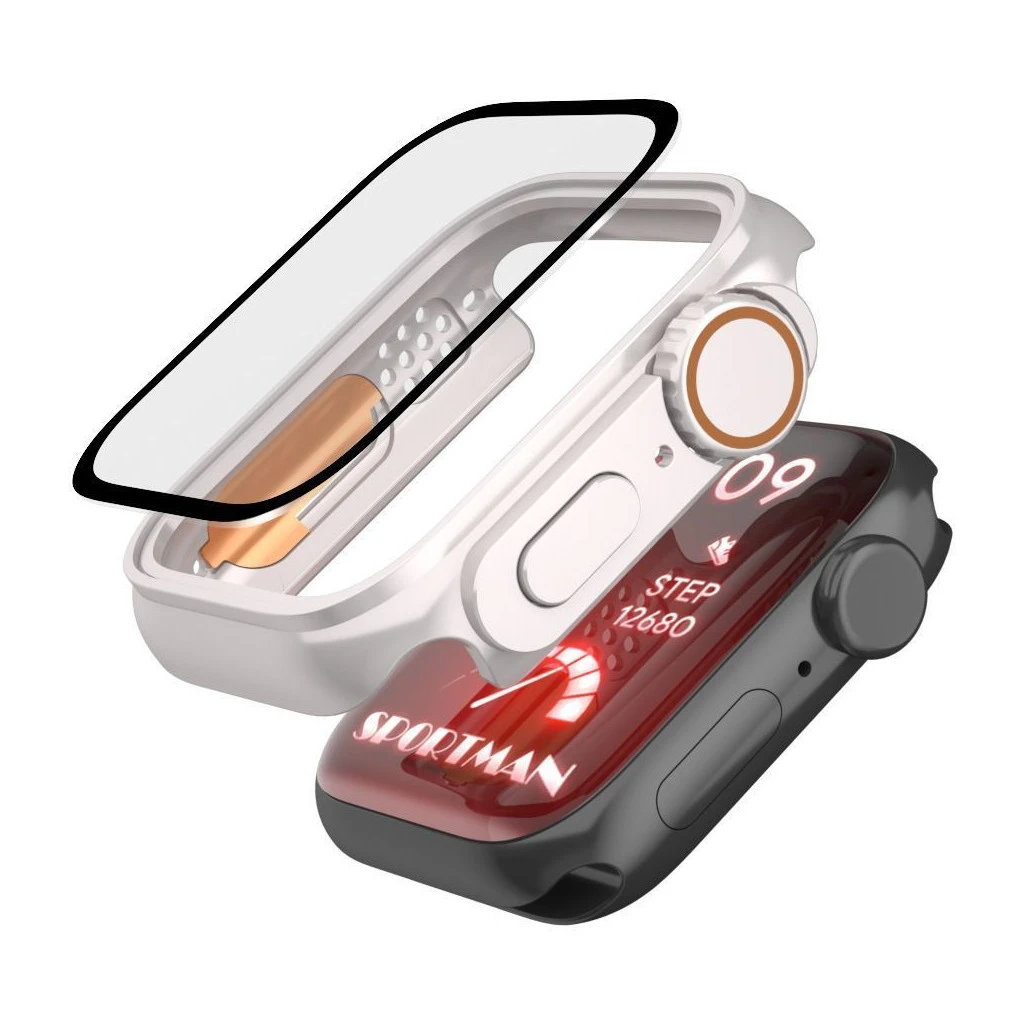 TECH-PROTECT DEFENSE360 Apple Watch 10/11 (46 MM) készülékhez védőtok fekete/narancssárga