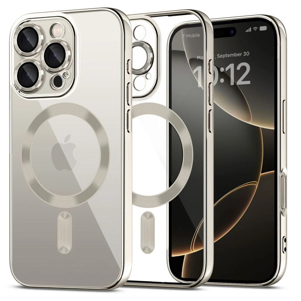 TECH-PROTECT MAGFLEX MAGSAFE iPhone 16 Pro készülékhez tok fényes titán