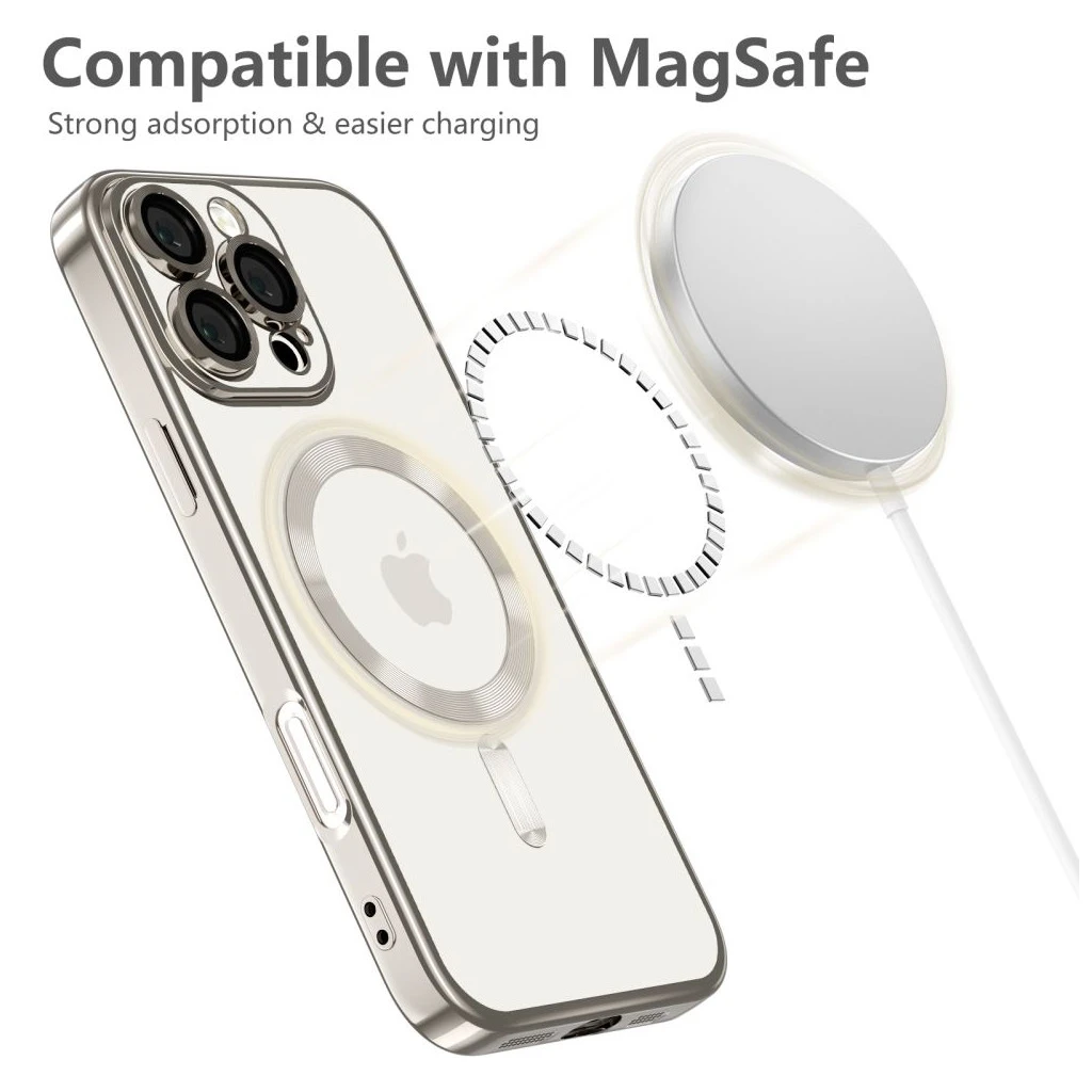 TECH-PROTECT MAGFLEX MAGSAFE iPhone 16 Pro készülékhez tok fényes titán