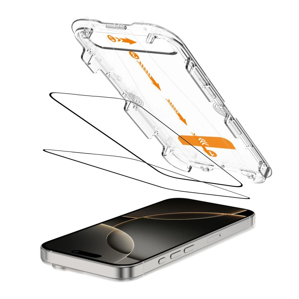 TECH-PROTECT QUICK SET+ 2-PACK iPhone 16 Pro Max készülékhez temperált üveg kijelzővédő fekete