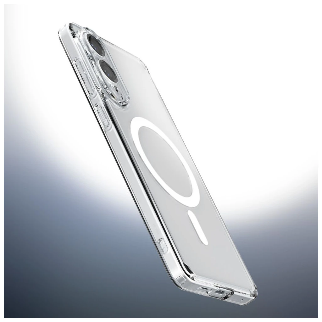 SPIGEN ULTRA HYBRID MAG MAGSAFE Samsung Galaxy S25 Edge készülékhez tok – átlátszó/fehér