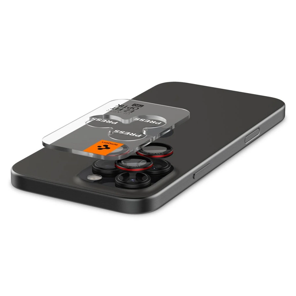 SPIGEN OPTIK PRO L-SERIES GLAS.TR EZ FIT kameravédő 2-PACK iPhone 14 Pro / Max / 15 Pro / Max / 16 Pro / 16 Max / 17 Pro / 17 Max készülékhez fekete