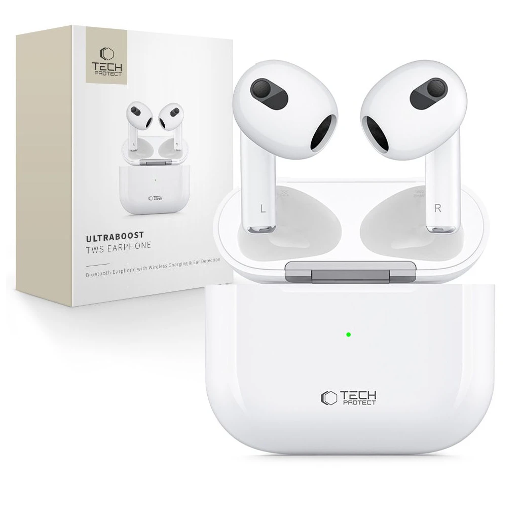 TECH-PROTECT ULTRABOOST TWS fülhallgató CORE fehér
