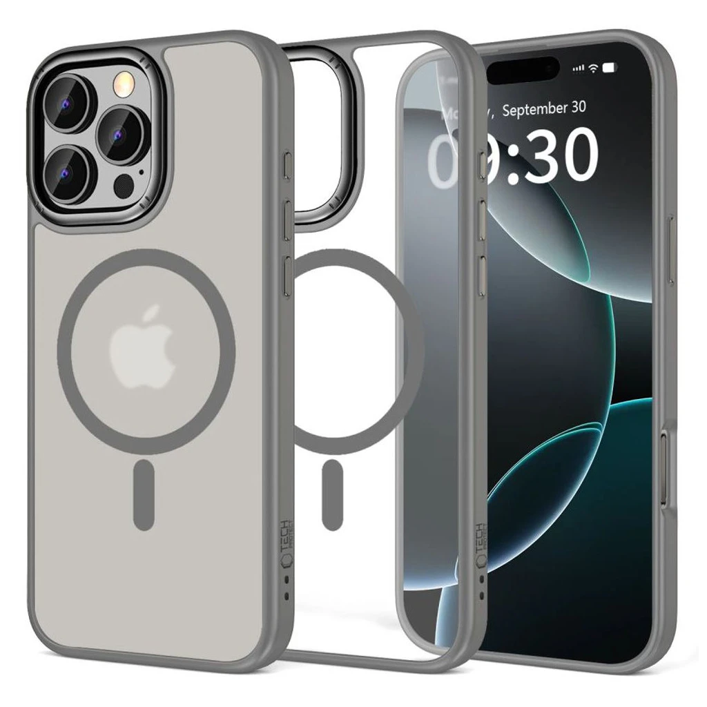 TECH-PROTECT MAGEDGE MAGSAFE iPhone 16 Pro Max készülékhez tok titán/lövedékszürke