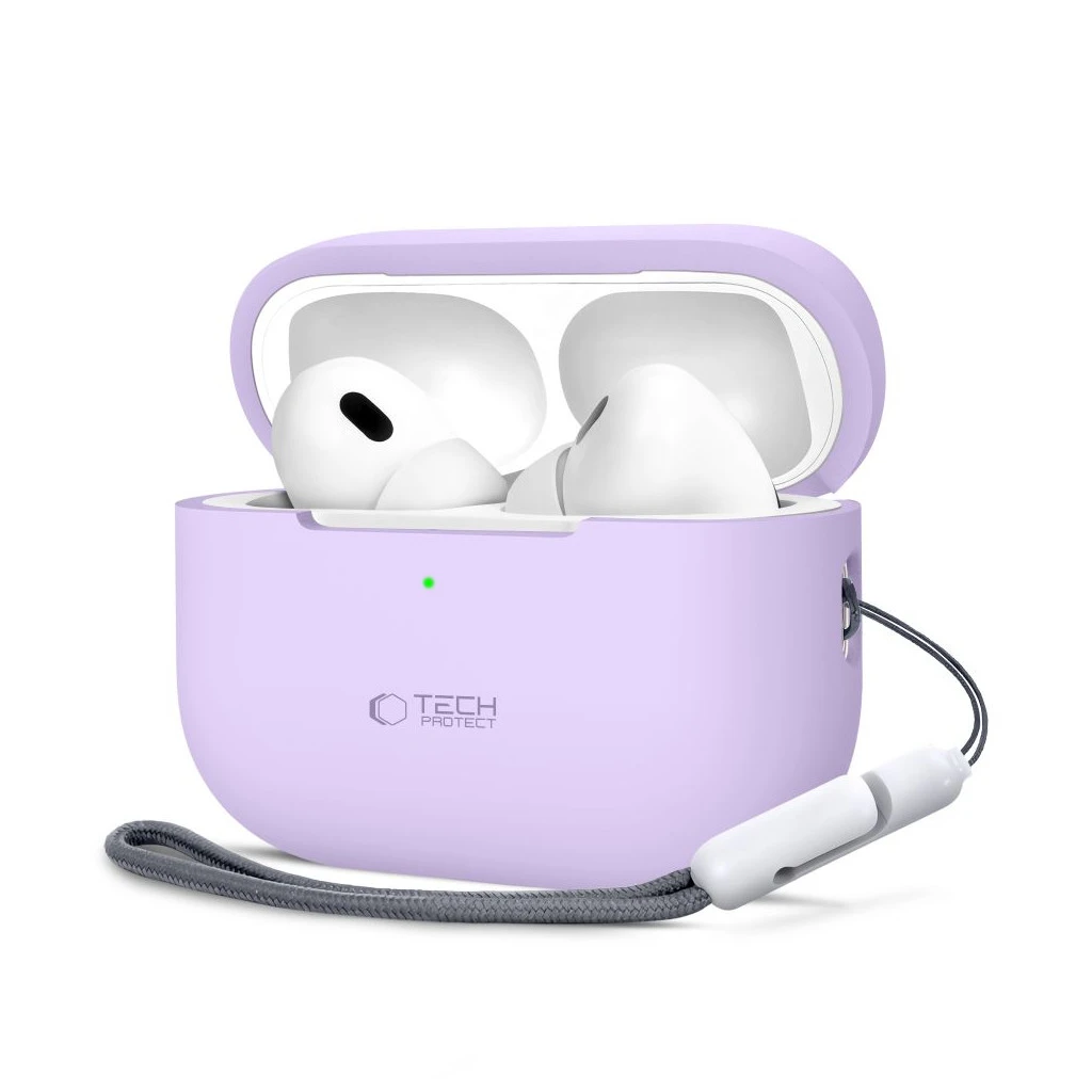TECH-PROTECT szilikon tok Apple AirPods Pro 1/2 készülékhez – levendula