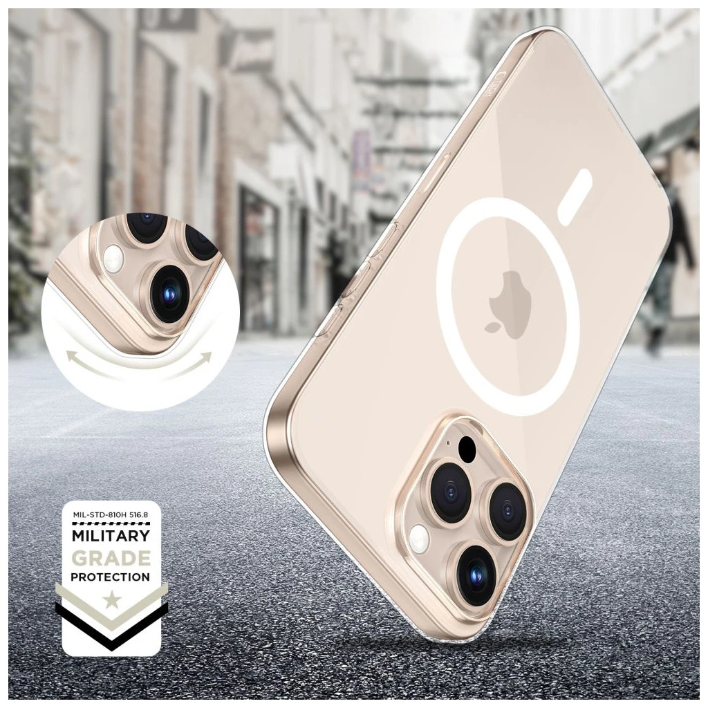 TECH-PROTECT FLEXAIR MAGSAFE iPhone 16 Pro készülékhez átlátszó tok