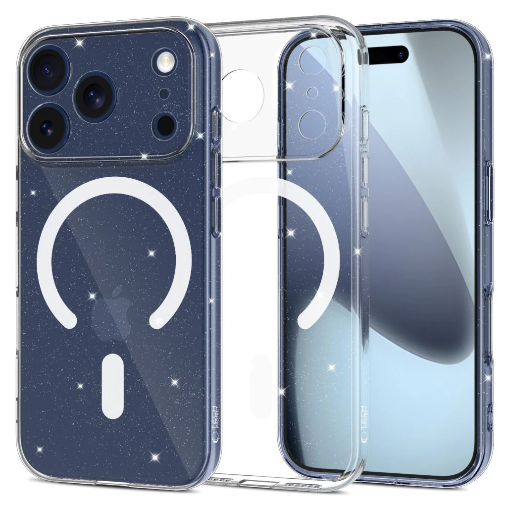 TECH-PROTECT FLEXAIR MAGSAFE iPhone 17 Pro Max készülékhez tok Glitter