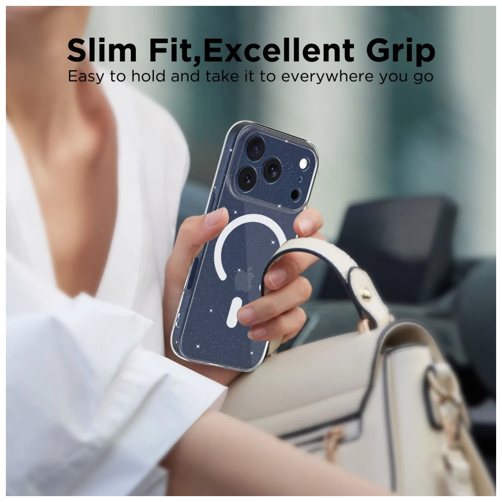 TECH-PROTECT FLEXAIR MAGSAFE iPhone 17 Pro Max készülékhez tok Glitter