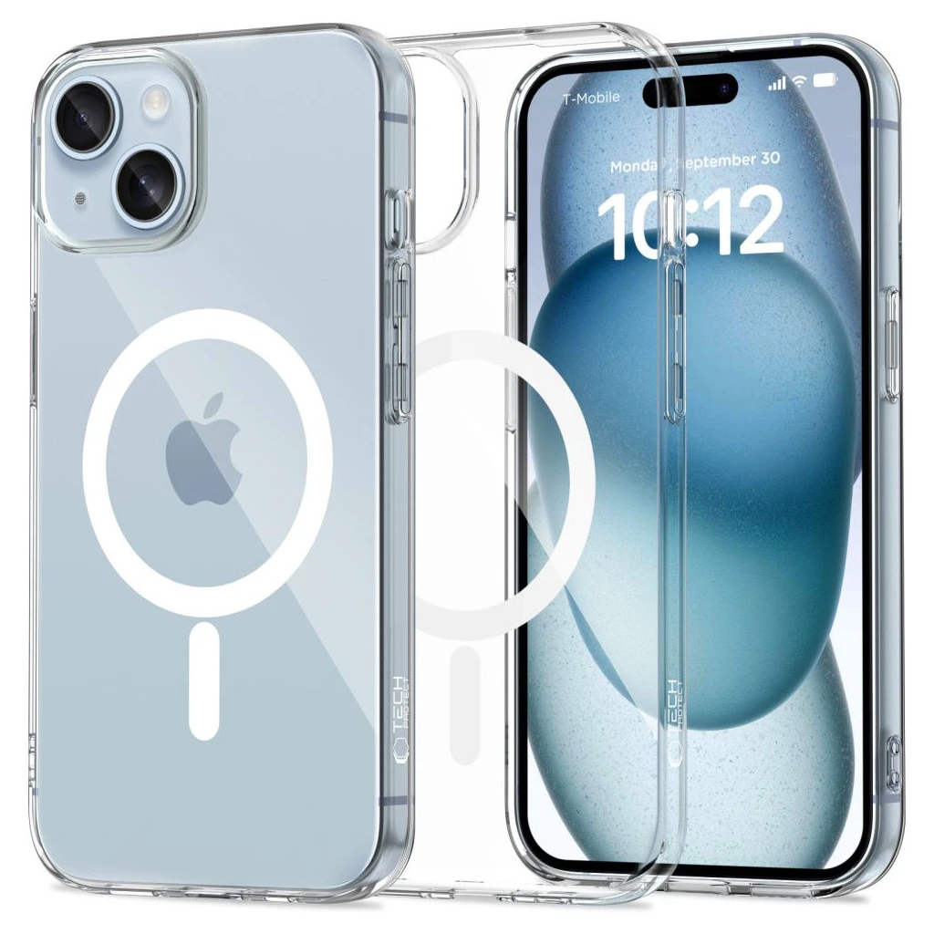 TECH-PROTECT FLEXAIR MAGSAFE iPhone 15 készülékhez tok – átlátszó