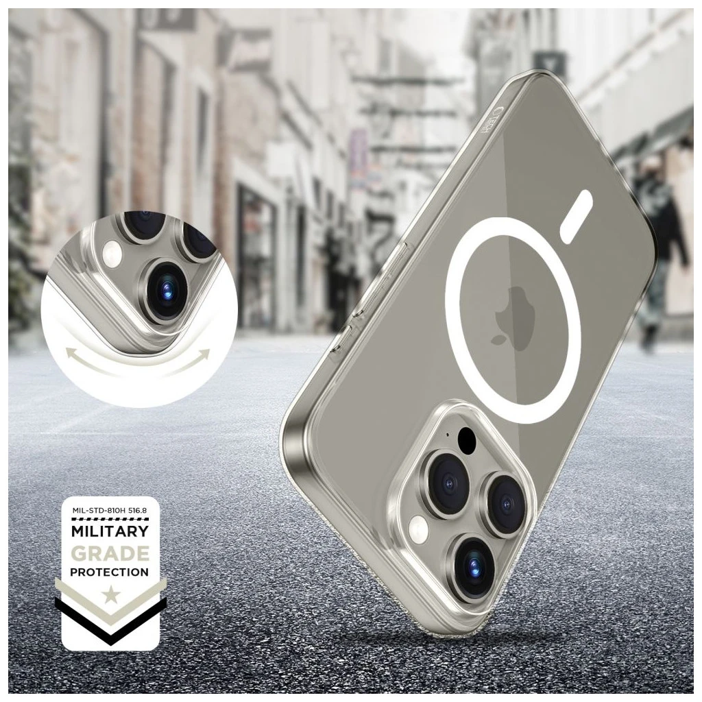 TECH-PROTECT FLEXAIR MAGSAFE iPhone 15 Pro készülékhez kijelzővédő átlátszó