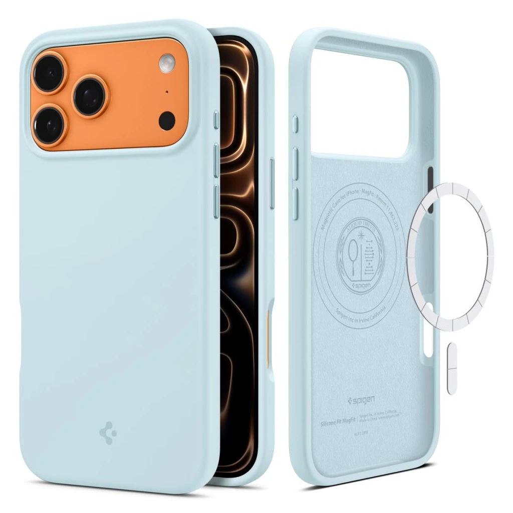 SPIGEN SILICONE FIT MAG MAGSAFE iPhone 17 Pro készülékhez tok MUTE kék