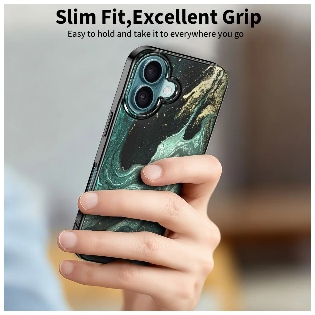 TECH-PROTECT LAMANO MAGSAFE iPhone 16 készülékhez tok AURA zöld