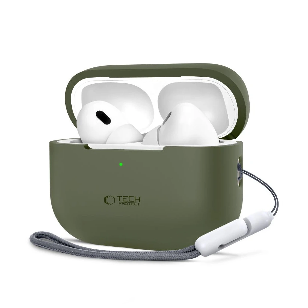 TECH-PROTECT szilikon tok Apple AirPods Pro 1/2 készülékhez olív zöld