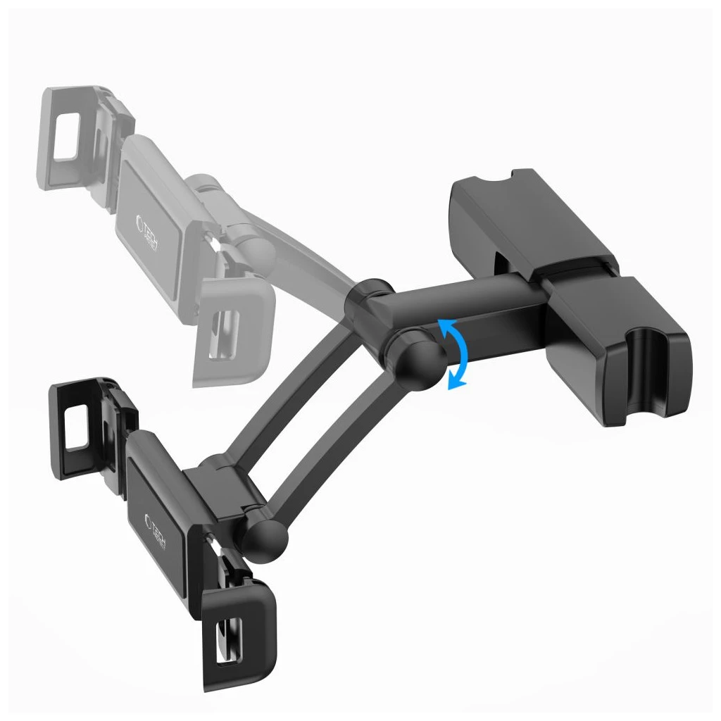 TECH-PROTECT V2 nyújtható fejtámlás autós tartó táblagépekhez fekete