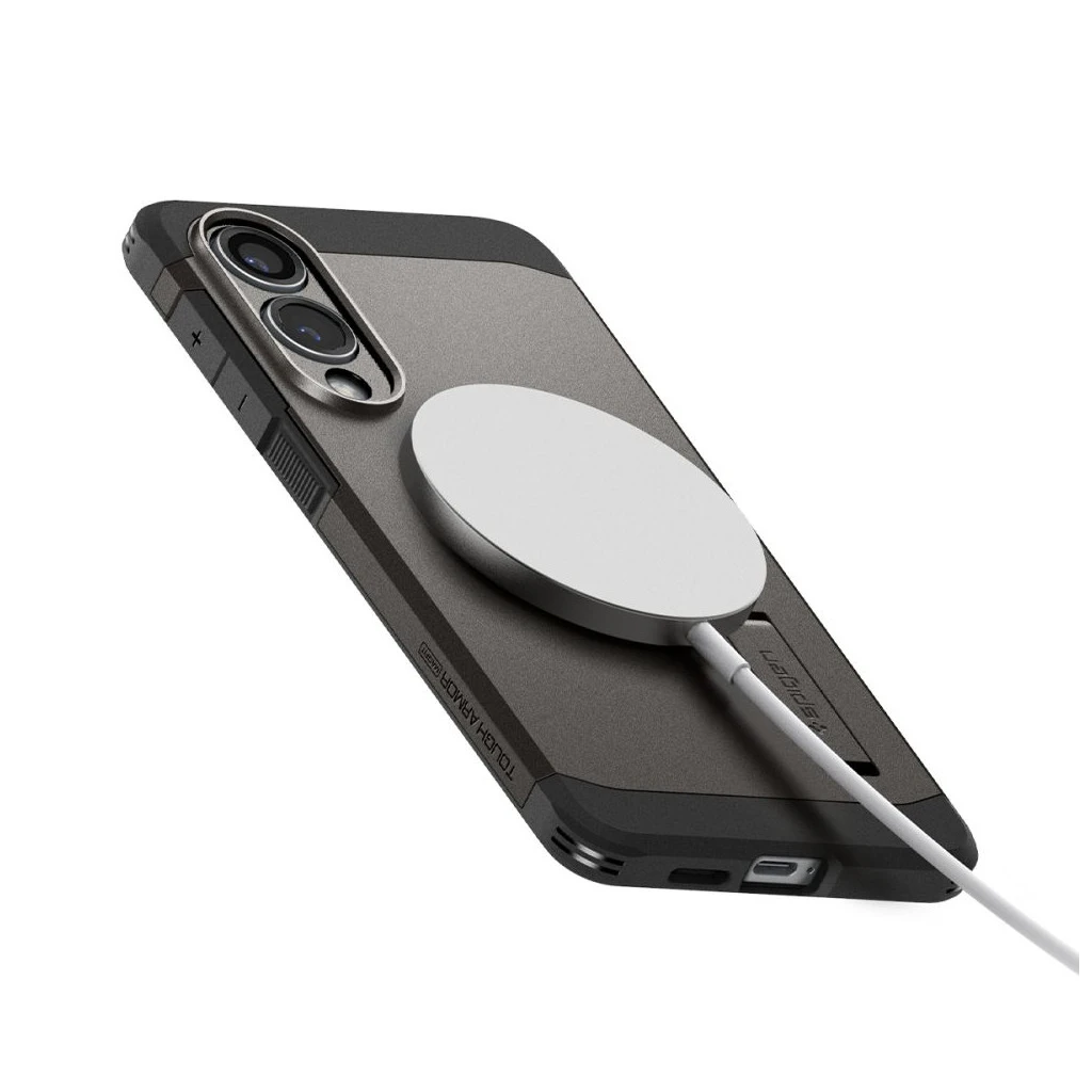 SPIGEN TOUGH ARMOR MAGSAFE Samsung Galaxy S25 Edge készülékhez tok, lőfém