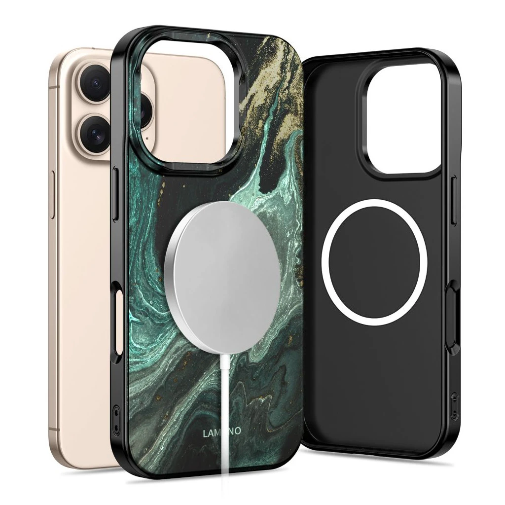 TECH-PROTECT LAMANO MAGSAFE iPhone 16 Pro Max készülékhez tok AURA zöld