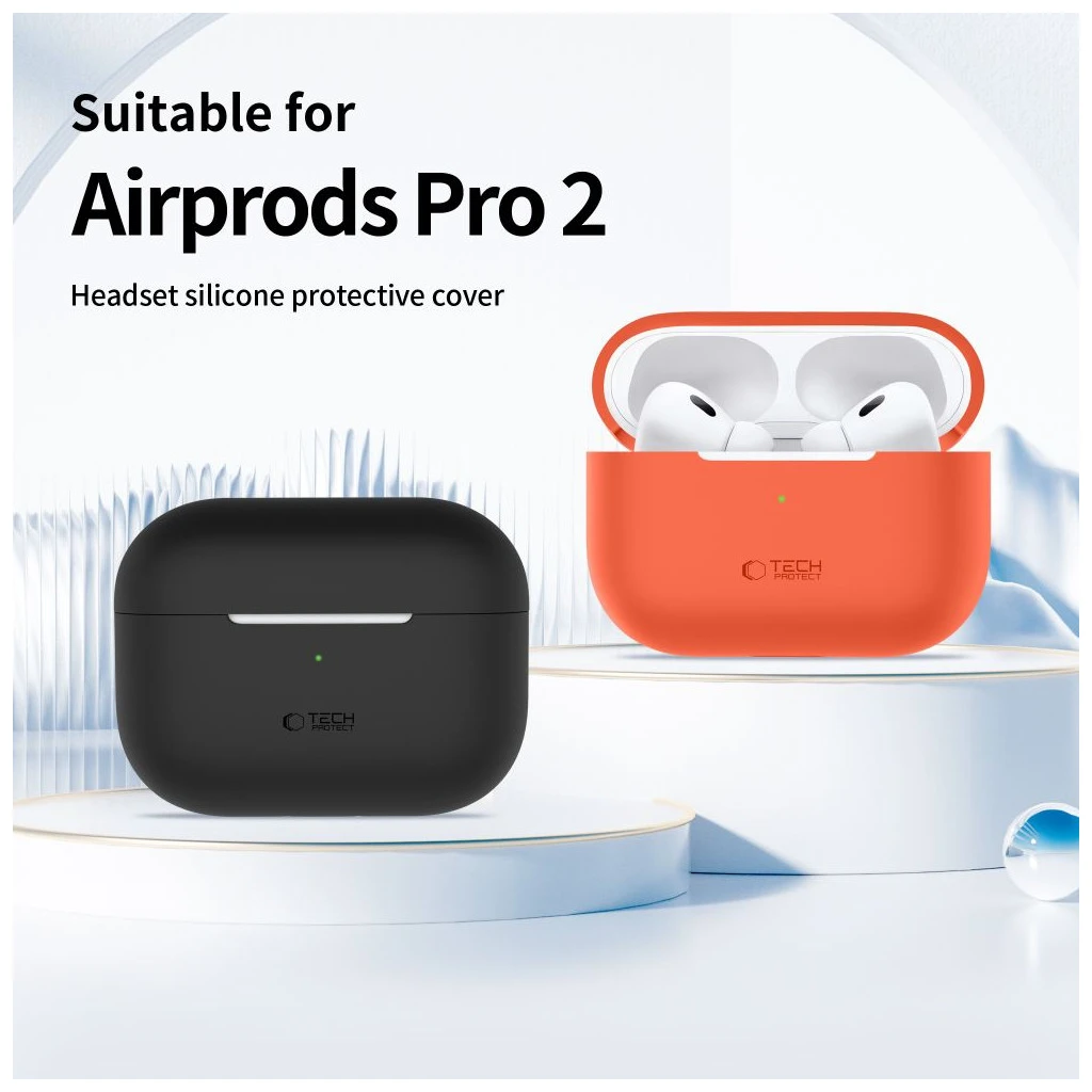 TECH-PROTECT SILICONE tok Apple AirPods Pro 1/2 készülékhez poros rózsaszín